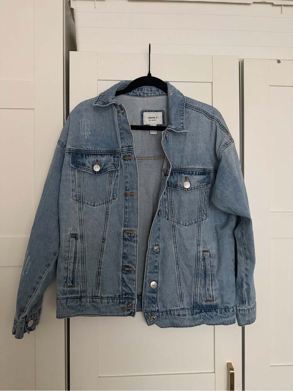Forever 21 Light Blue Oversized Denim Jacket